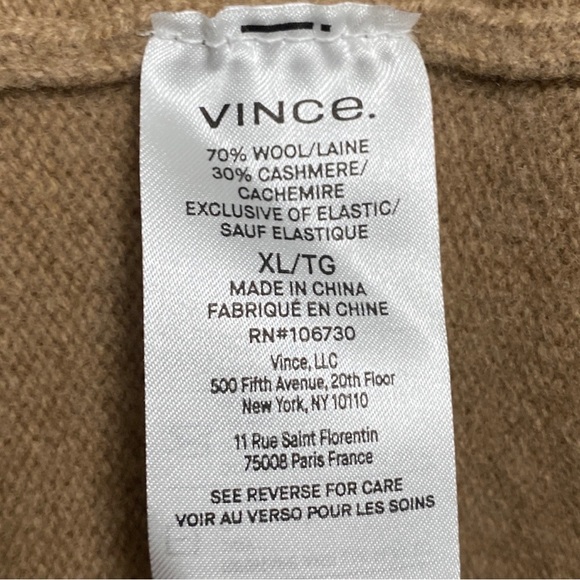 Vince Wool & Cashmere Sweater Dress Sand Shell Size XL NEW - Picture 12 of 14